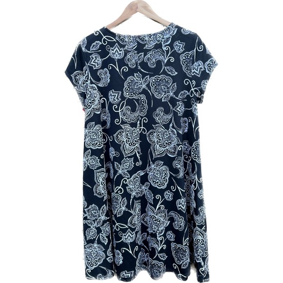 Ruby Rd Black and White Short Sleeve Dress, Size L, NWT! - Picture 2 of 5